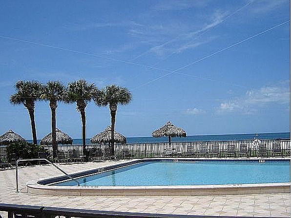 Pool by beach