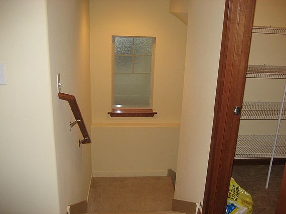Stairs down to garage.