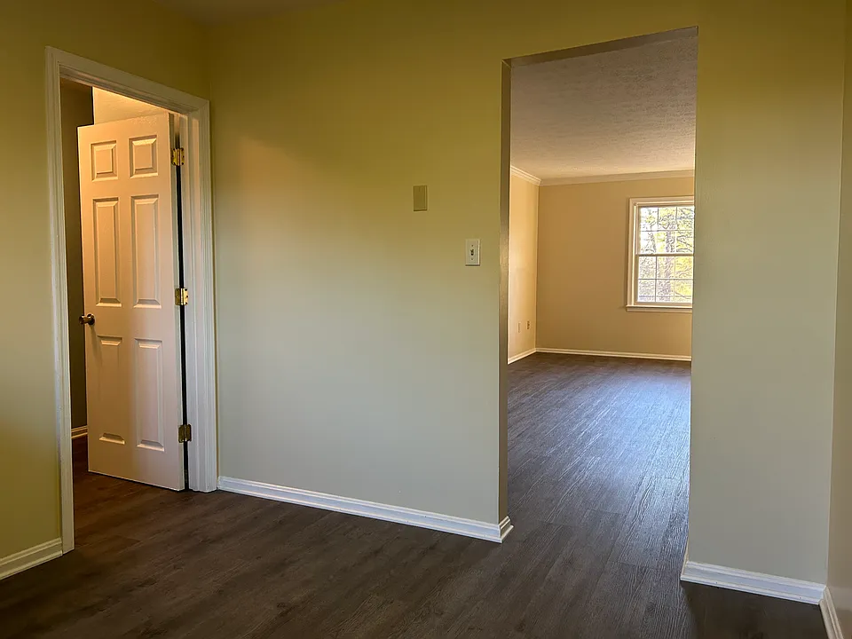 Looking into Living Room from Kitchen (Laundry Room to left)
