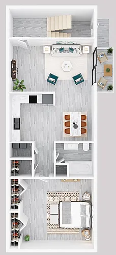 Floor plan One Bedroom One Bath