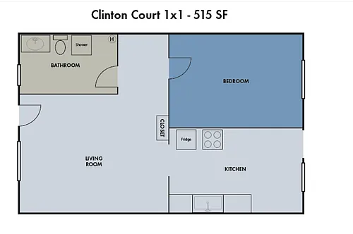 Floor plan 1X1 A