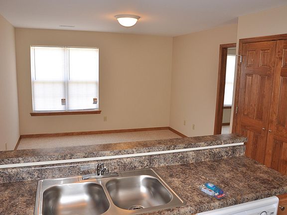 From kitchen looking into living room