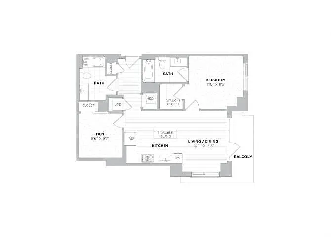 Floor plan Dylan 1E Den