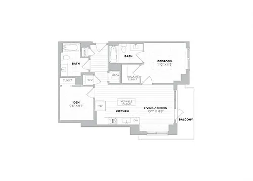 Floor plan Dylan 1E Den