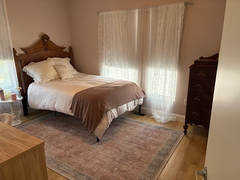 Second floor bedroom, light darkening shades