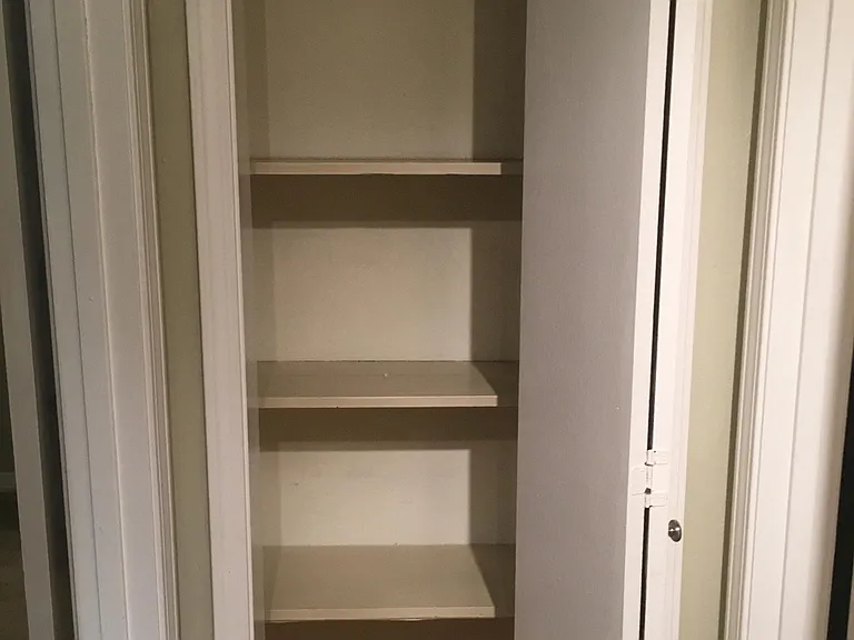 Extra storage closet off bed and bath. Great for linens and