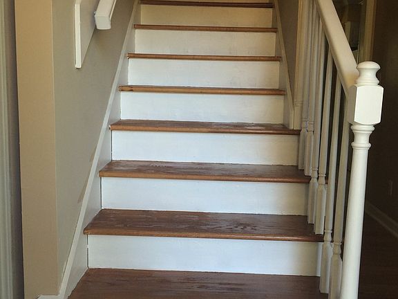 painted & stained stairs 
