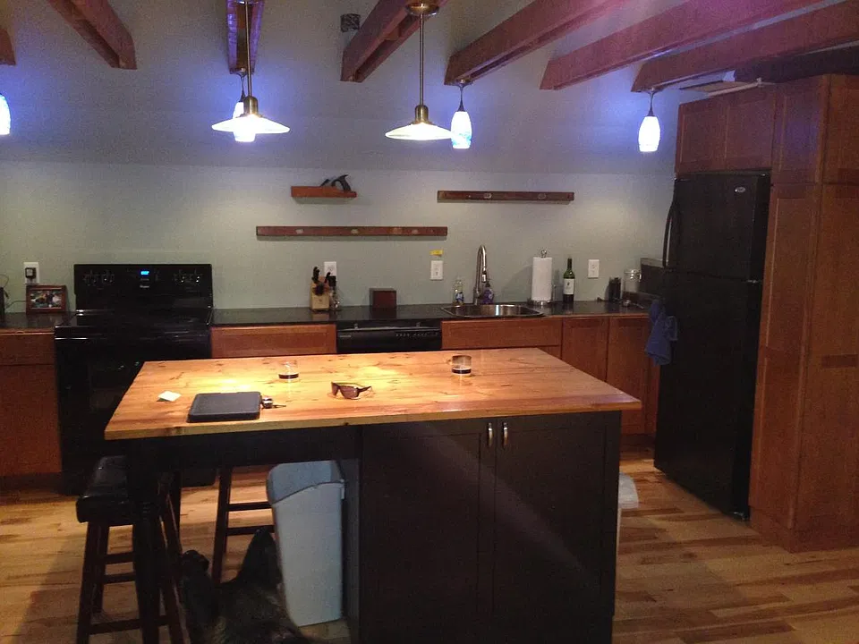 Large kitchen with island