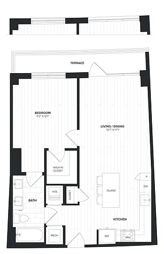 Floor plan 01BR-02C-1
