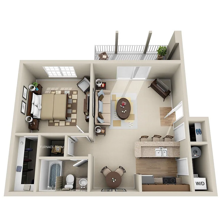 Floor plan One Bedroom - Classic