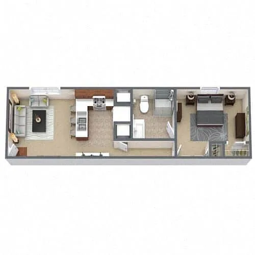 Floor plan 1 Bed 1 Bath