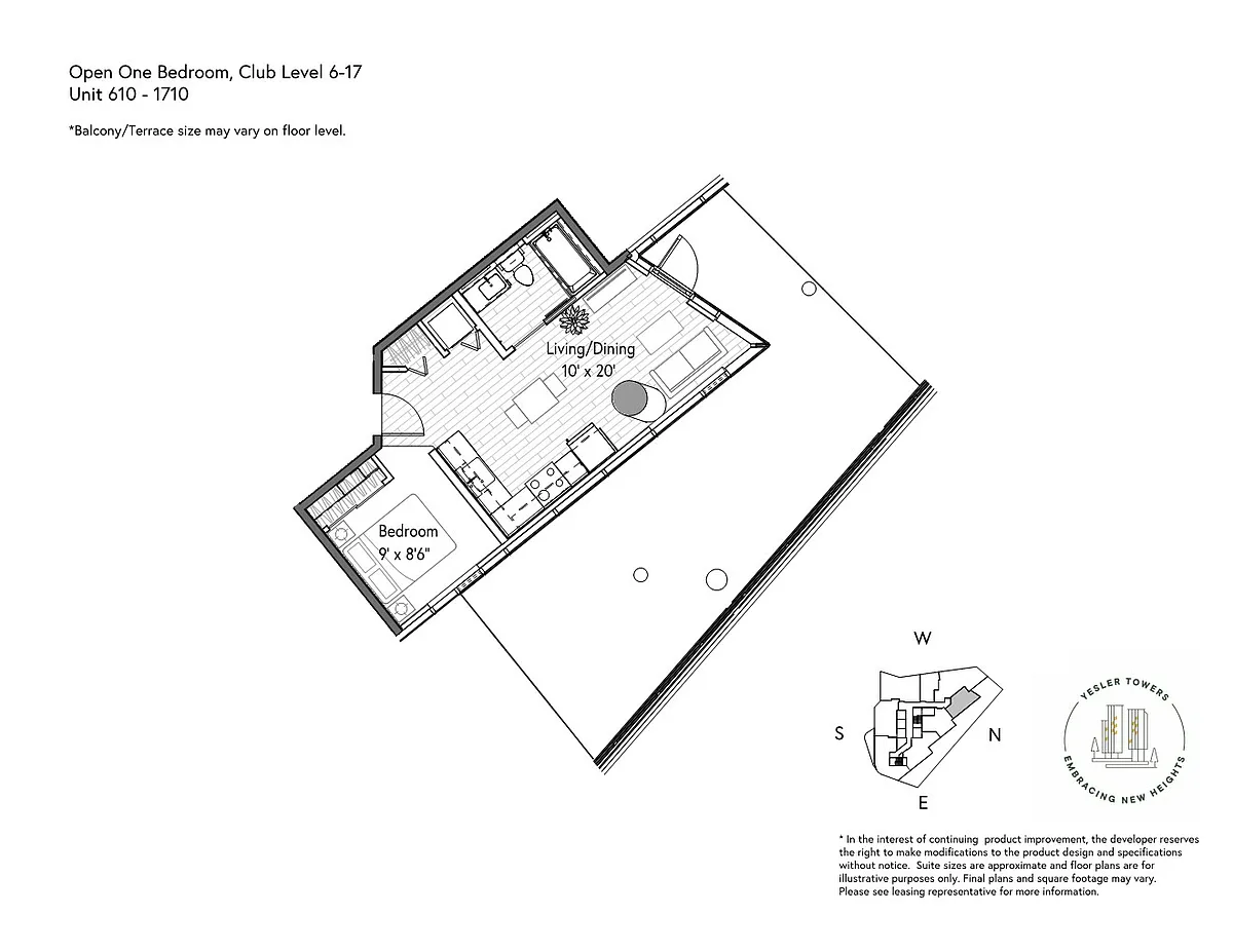 Floor plan 1 Bedroom 1 Bathroom