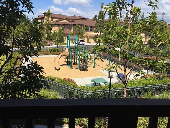 View from balcony of park