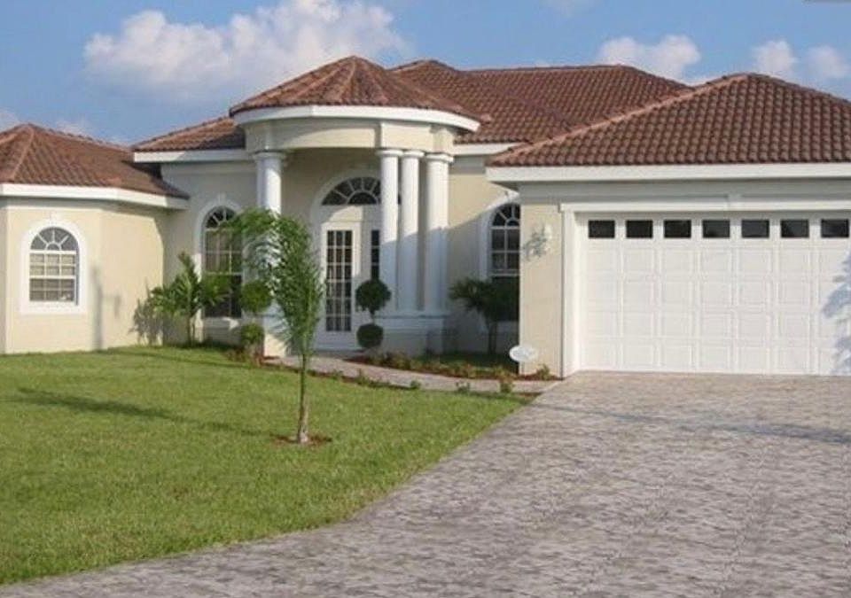front view with garage