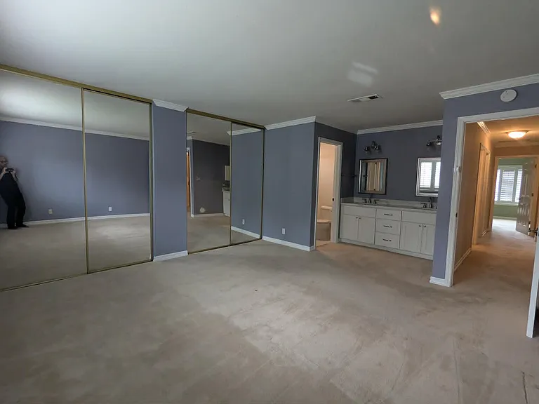 Master bedroom and full bath