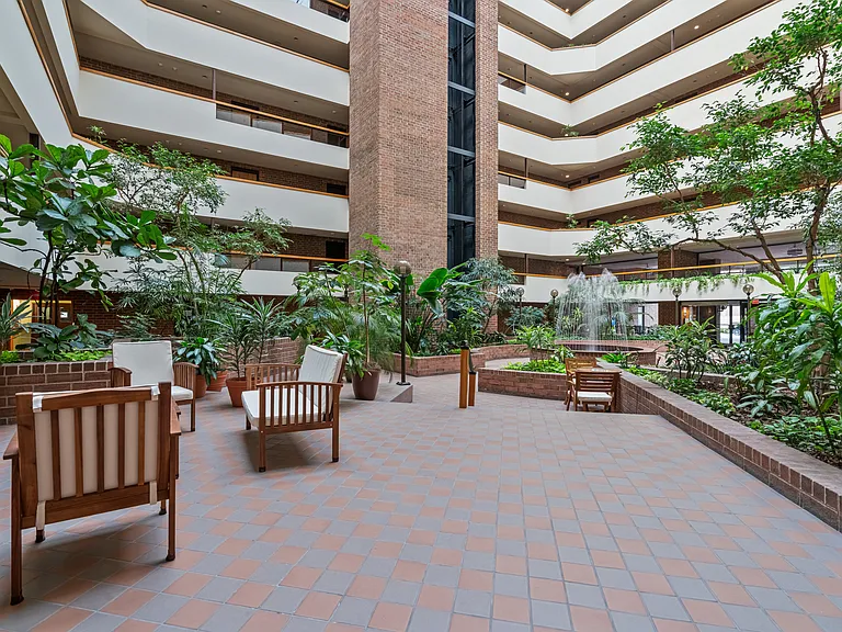 Atrium lobby, common area for all residents