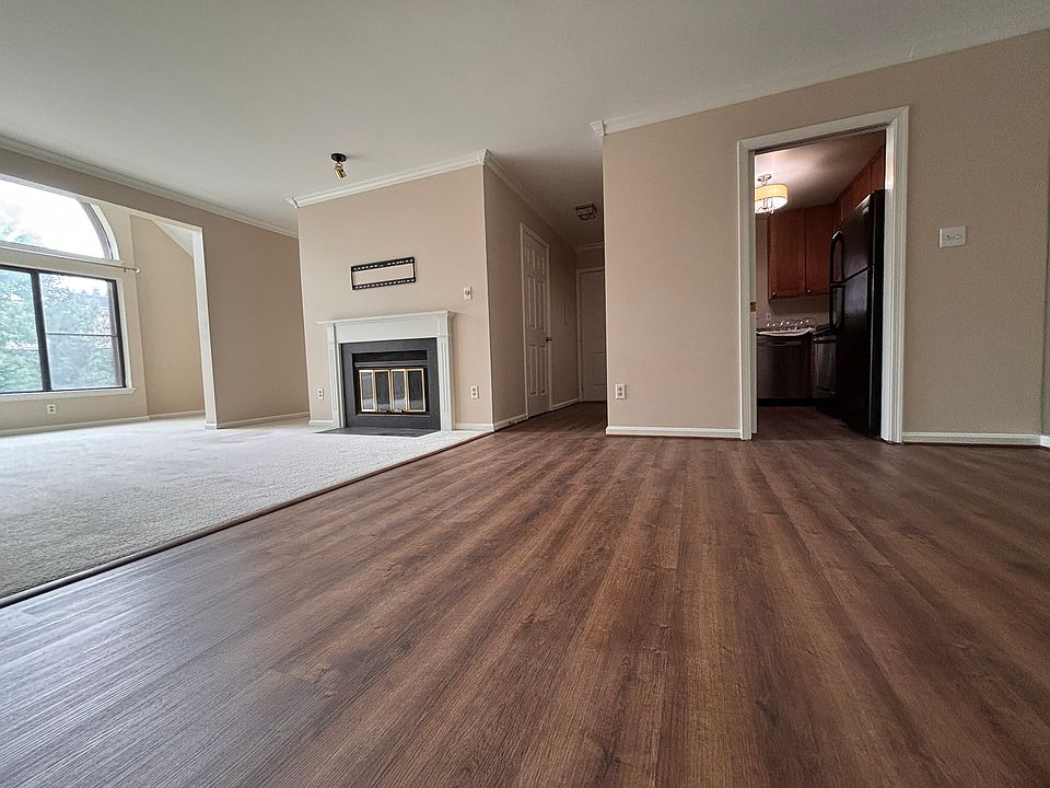 Dining room easily fits a 6 person dining table.