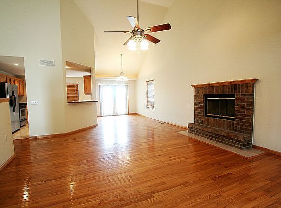 family room & fireplace