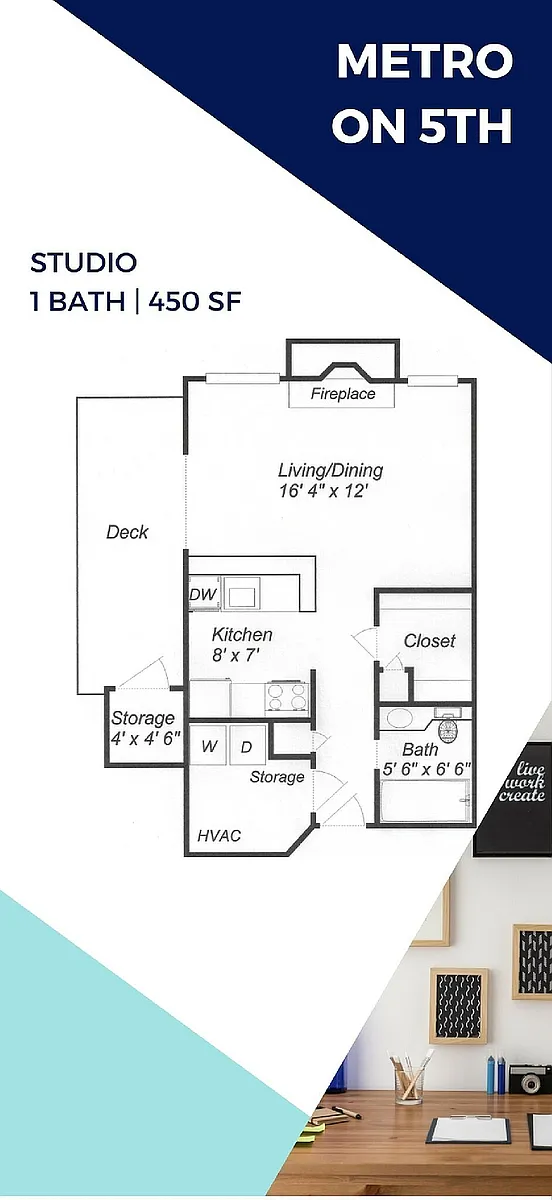 Floor plan The Studio Sundeck-Renovated