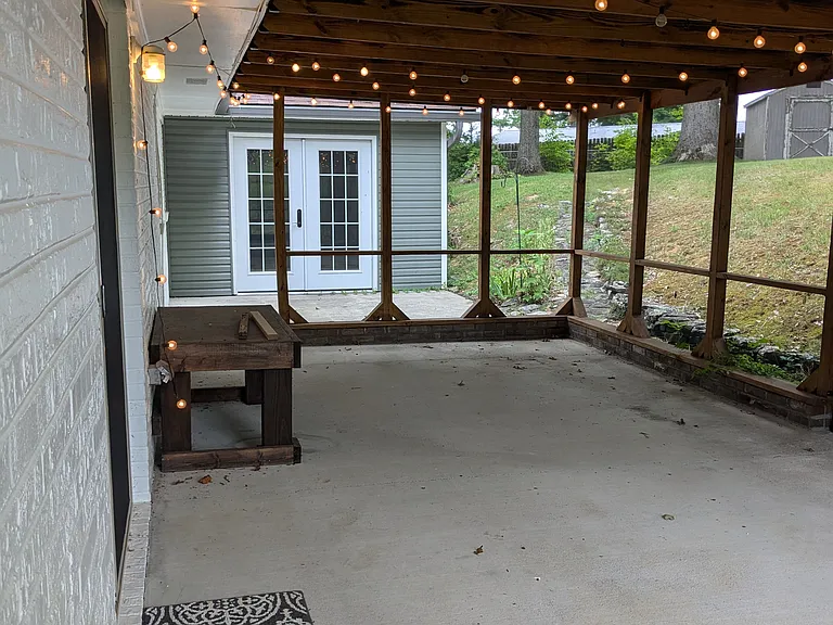 Back patio/lounge area