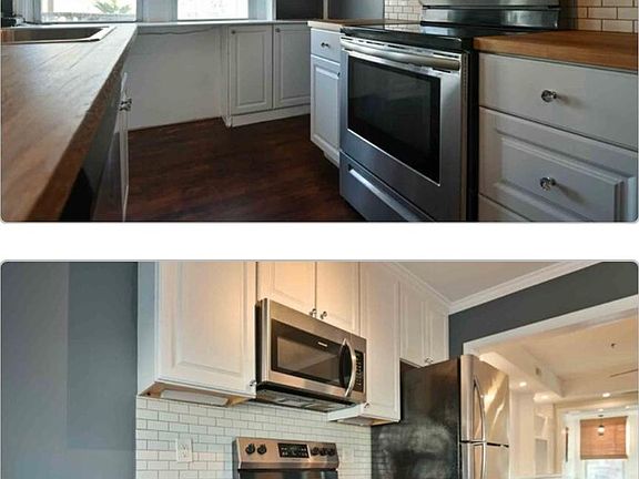 Kitchen and island
