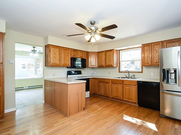 Spacious kitchen with eating area