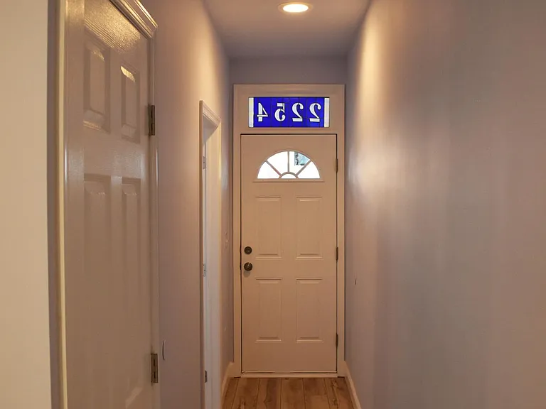 Front door and hallway