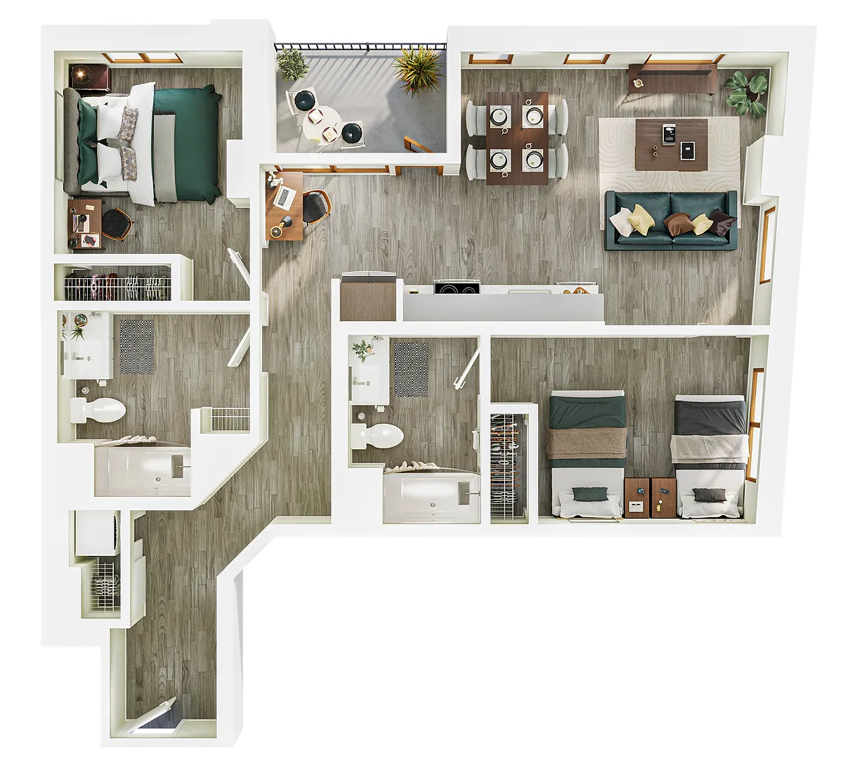 Floor plan 2 Bedroom B5