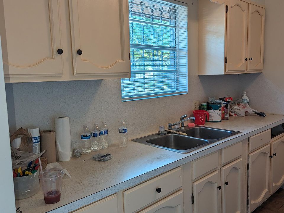 Freshly painted cabinets
