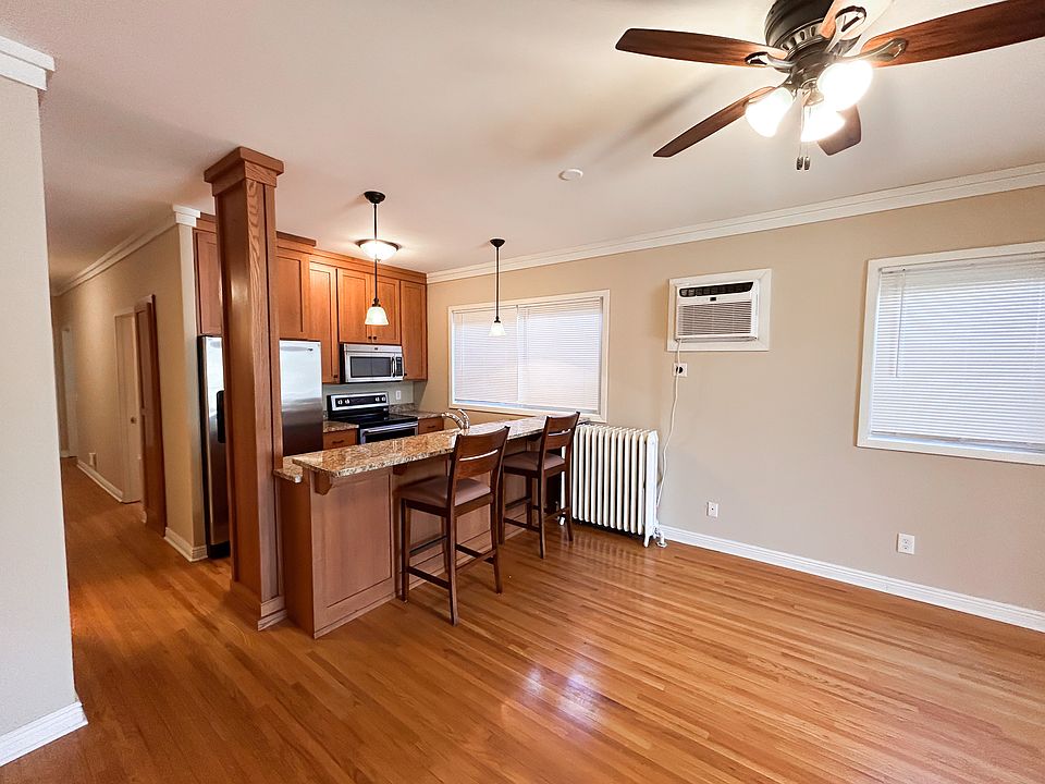 Kitchen with Stainless appliances.