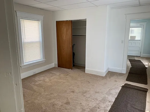 351 Williams entry from living room to bedroom with closet