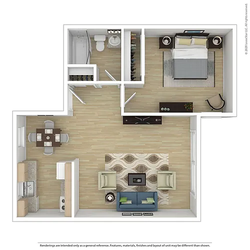 Floor plan One Bedroom