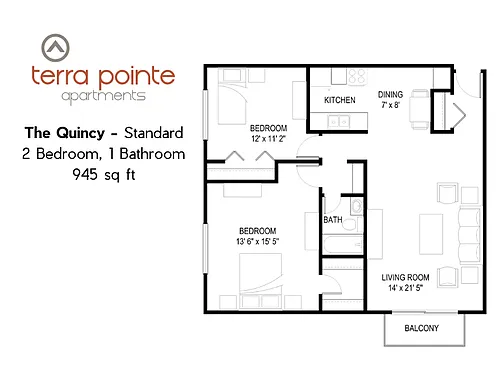 Floor plan The Quincy - Standard