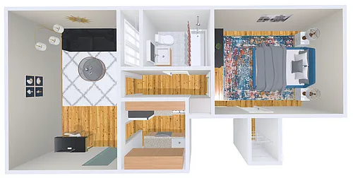Floor plan 1bd/1b 4