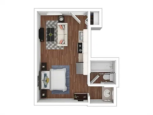 Floor plan Studio Bedrooms