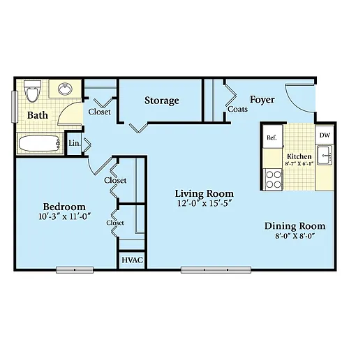 Floor plan 1 Bedroom