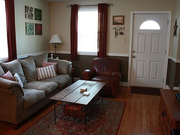Living Room (Now painted sage green on top and white on bott