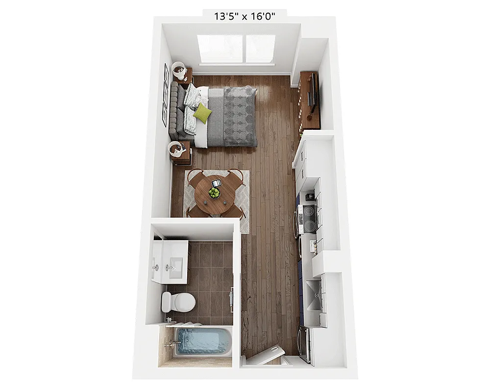 Floor plan Studio E1D