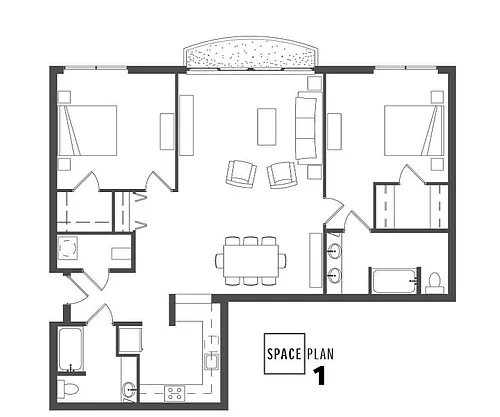 Floor plan 2/2 North End Near Z`s