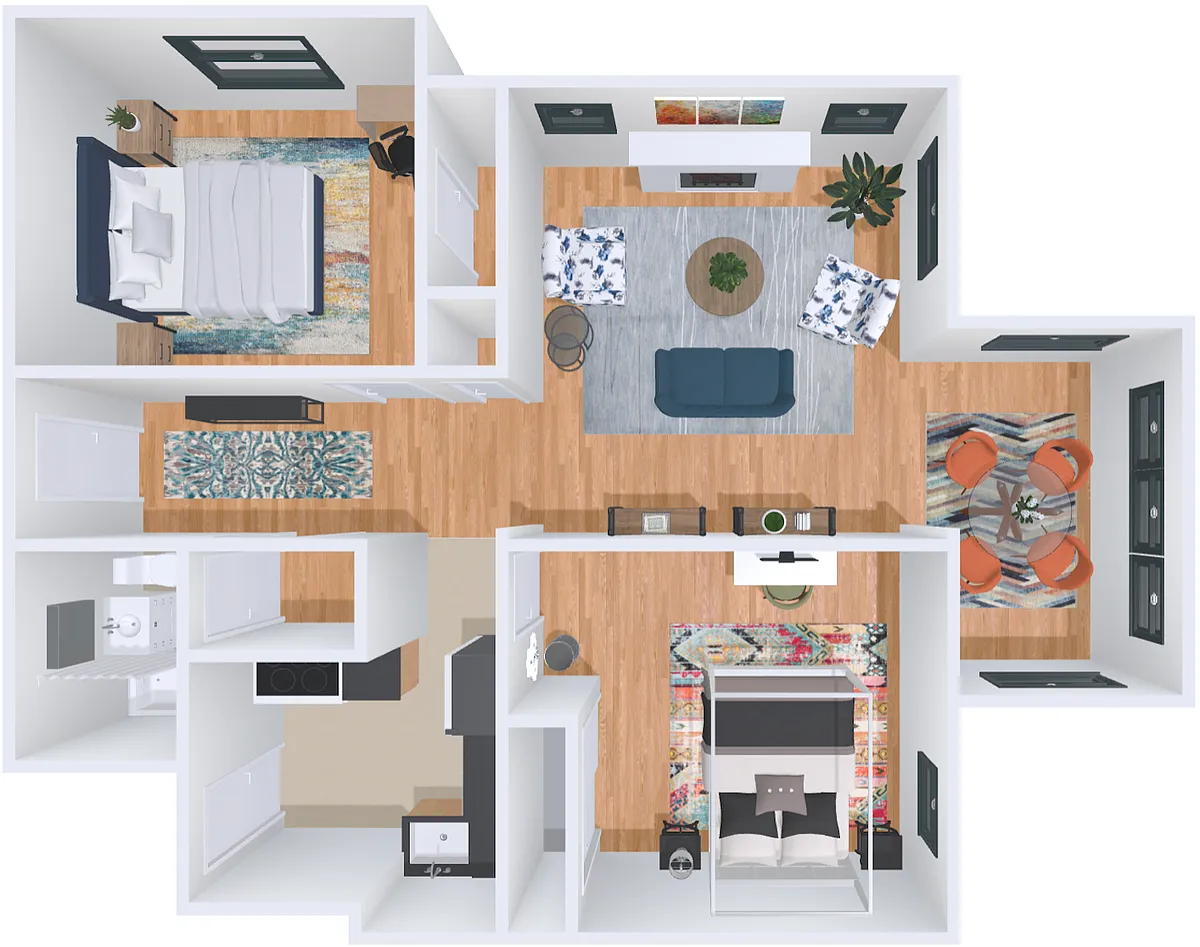 Floor plan 2 Bedrooms