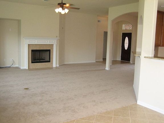 Gas fireplace, open concept space