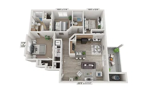 Floor plan C1A Deluxe
