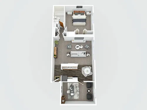 Floor plan 1BD/1BA PLUS