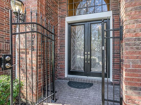 Gated front entry.