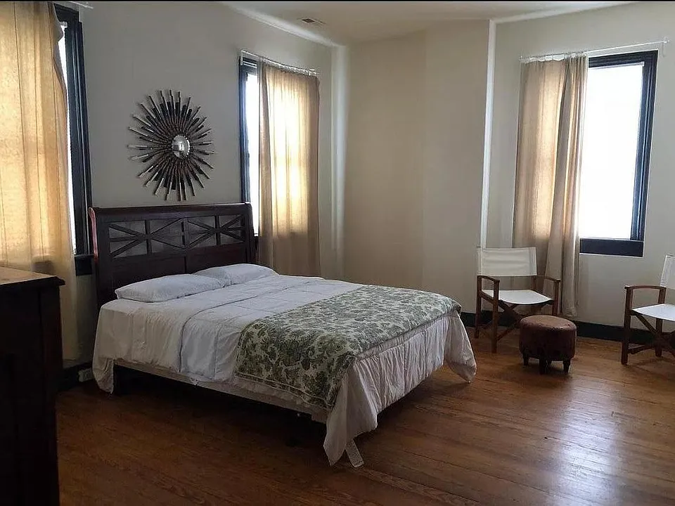 Master bedroom with full bathroom
