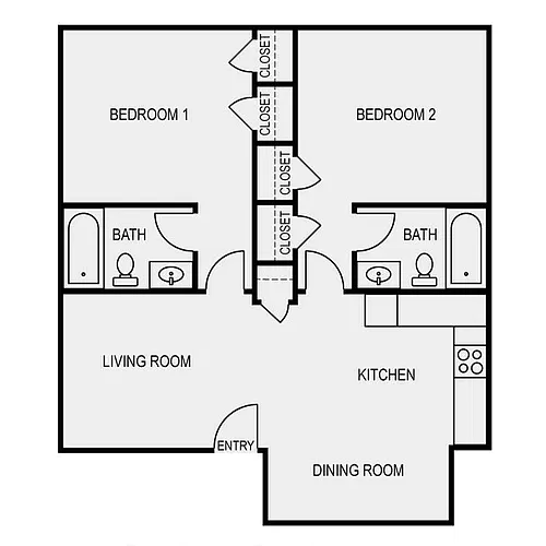Floor plan 1x1-DR