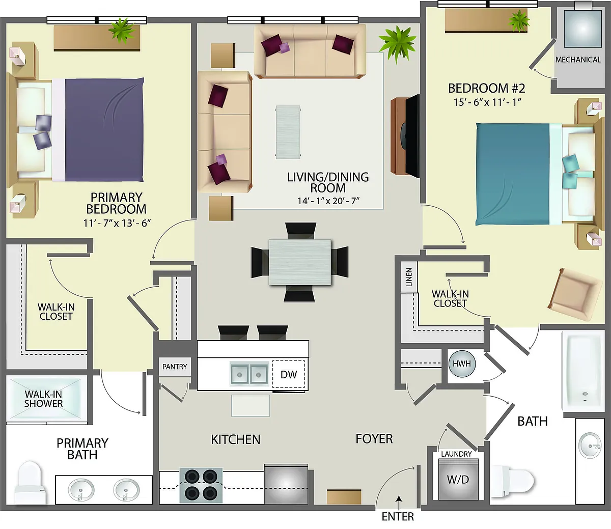 Floor plan 2H-X