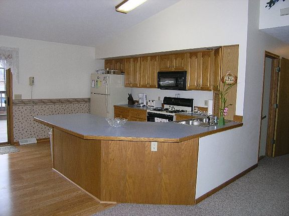 spacious open kitchen