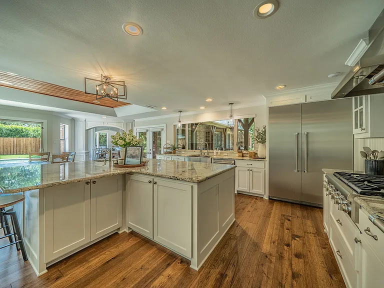 Gourmet Chef's Kitchen with Large Island, Granite Tops & Open Flow