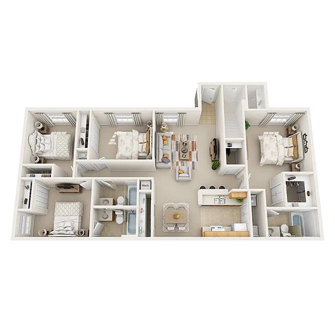 Floor plan Four Bedroom